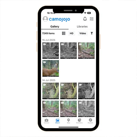 Control via the Camojojo app