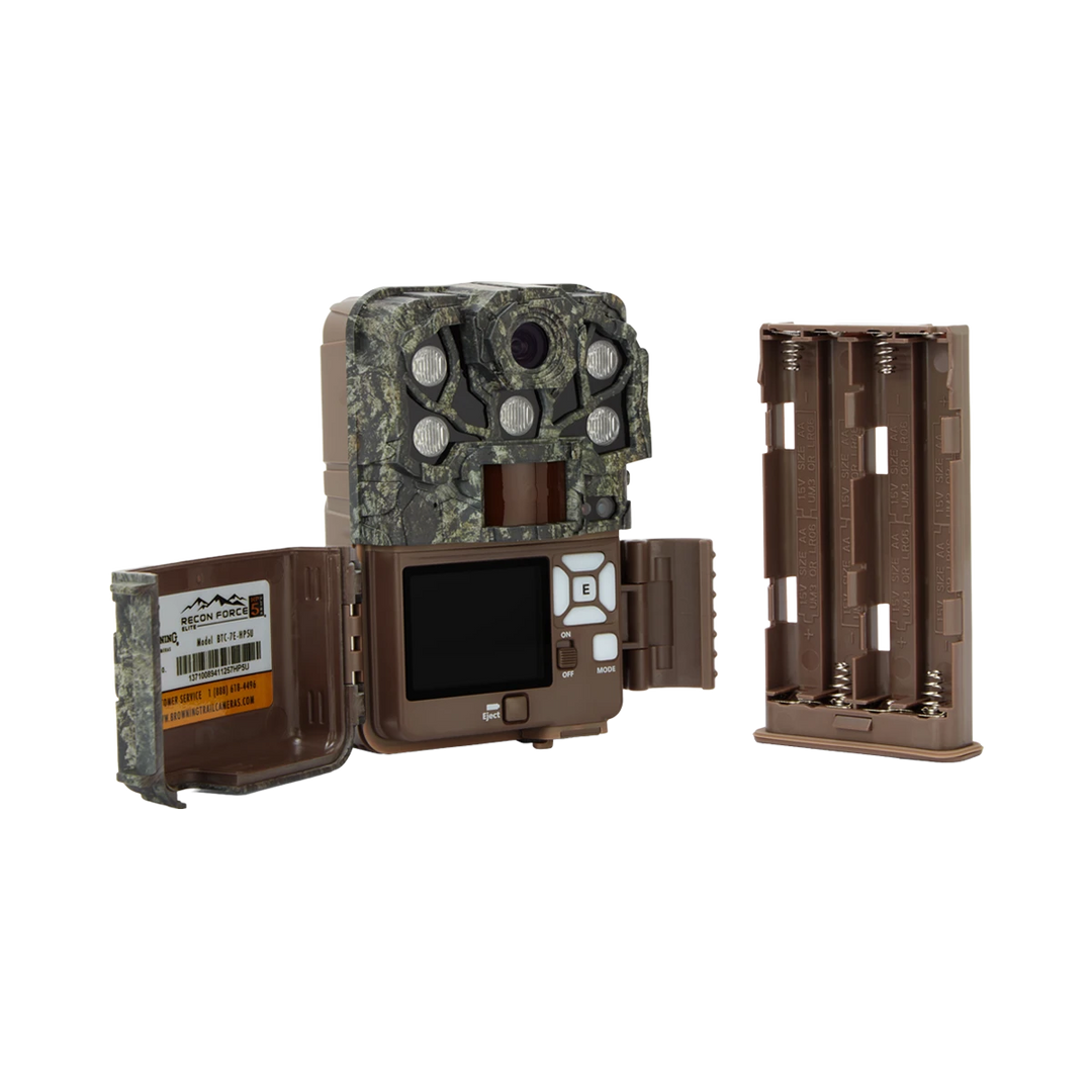 Browning Recon Force Elite HP5 Ultra Trail Camera – BTC-7E-HP5, Door & Battery Compartment Open
