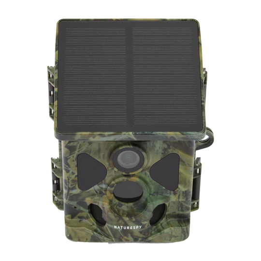 NatureSpy Helarctos WiFi Solar wildlife camera top solar panel