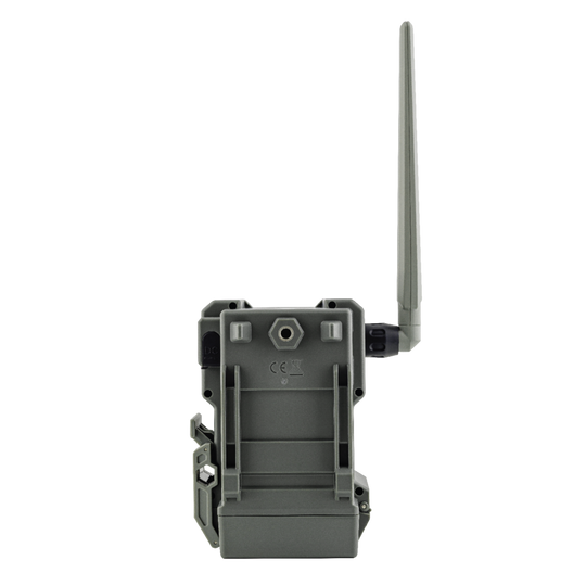 Image of the back side of a SpyPoint Flex-PLUS wireless trail camera