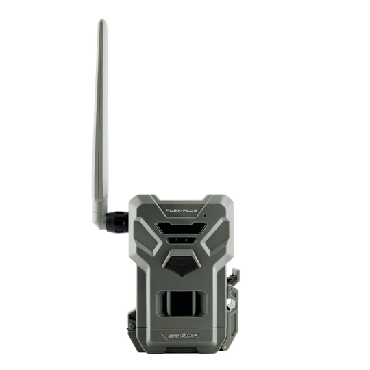 Full image of the front side of a SpyPoint Flex-PLUS wireless trail camera